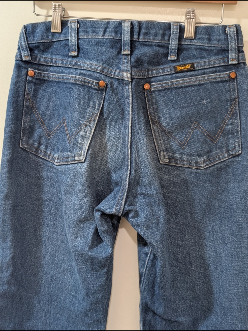 Wrangler Blue Denim Jeans  30x32 Men's 13awz Cowboy Cut A001 5 Pocket Button Zip - Picture 11 of 11
